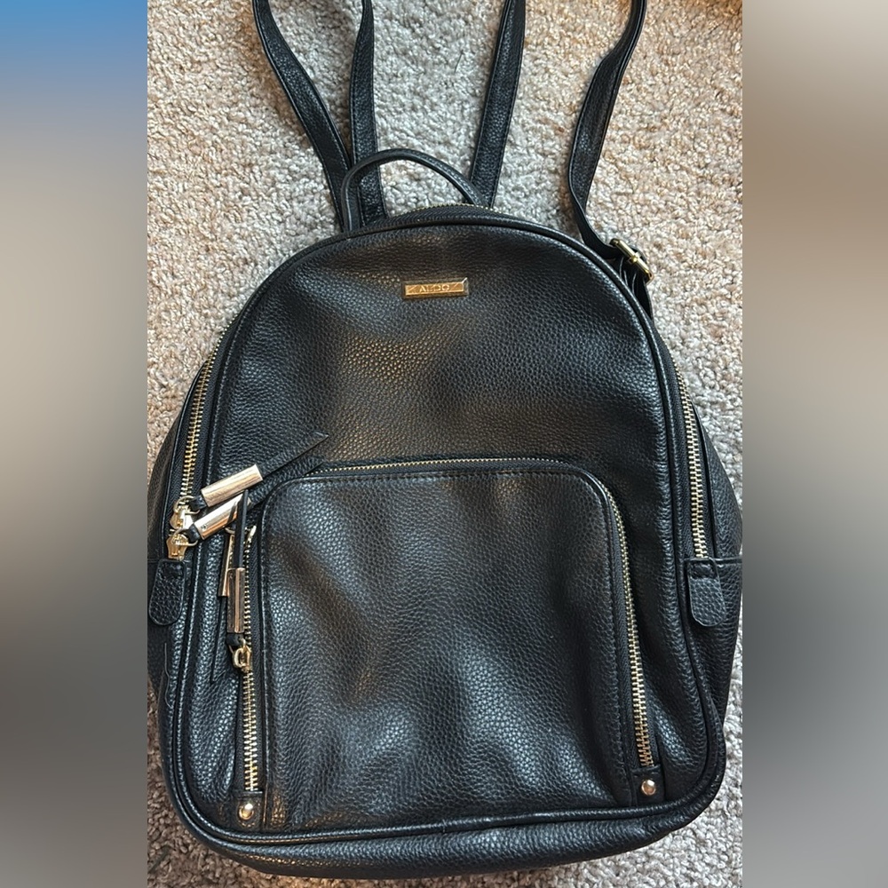 ALDO Black leather Backpack